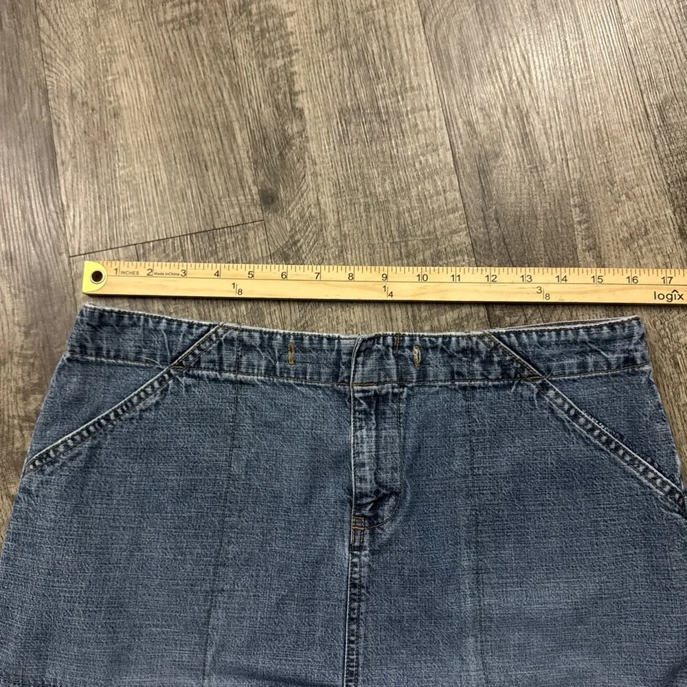 Vintage Y2K Old Navy Maxi Skirt Denim Jean Long Back Slit